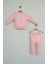 Pembe Kız Bebek Baskılı Fırfırlı Alt Üst Takım 2