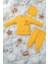 Ayıcık Desenli Sarı %100 Pamuk Bebek Takımı 2
