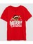 Geyik Merry Christmas Baskılı Kısa Kollu Pamuklu Nakış Baskılı T-Shirt 1