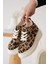 Alexis Premium 8 cm Gizli Topuk Beyaz Leopar Kadın Spor Ayakkabı 8