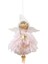 Yılbaşı Ağaç Süsü Melek Kanatlı Peri Kızı 18 cm Pembe 1