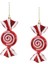 Yılbaşı Ağaç Süsü Kırmızı-Beyaz Şeker Figürlü 16 cm 2'li 1