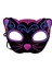 Bfs Siyah Kadife Kaplama Üzeri Pembe Mavi Sim Işlemeli Kedi Maskesi 20X13 cm 3