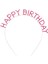- Pembe Kristal Taşlı Gold Happy Birthday Taçı 1
