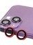 Iphone 13 Mini Raze Metal Kamera Lens - Kırmızı 1
