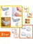 Bebek Çocuk Güvenlik Çekmece Kendiliğinde Yapışkanlı Köşe Kilidi + 4 Adet Priz Kapağı - 2li Set H0W4 1