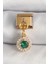 Bfs 316L Çelik Gold Renk Sallantı Yeşil Zirkon Taşlı Nomination Charm 1