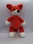 Amigurumi Kurnaz Tilki Oyuncak El Yapımı Örme Kadife İp 35 cm 2
