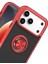 Ieg Apple iPhone 17 Pro Max Montreal Yüzüklü Silikon Kapak - Kırmızı 2