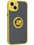 Ieg iPhone 14 Kılıf Montreal Yüzüklü Silikon Kapak - Sarı 2