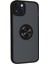 Ieg iPhone 14 Kılıf Montreal Yüzüklü Silikon Kapak - Siyah 2
