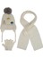 Bebe Kız Atkı Bere Eldiven Takım (1-4 Yaş) K24160-03 Krem 1