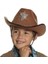 Çocuk Kovboy Şapkası - Vahşi Batı Kovboy Şerif Şapkası Kahve Renk - Lisinya 1