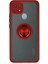 Ieg Oppo A15 Kılıf Montreal Yüzüklü Silikon Kapak - Kırmızı 1
