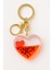 Kırmızı Kalp Sıvı Dolgulu Anahtarlık 1