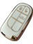 Egea Cross 500 Jeep Dodge Chrysler Uyumlu Smart Kumanda Anahtar Kılıfı Oto Anahtarlık Beyaz Gold 2