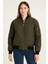 Kadın Bomber Mont Ceket – Fermuarlı, Kapitone Içi Astarlı, Su Itici Kumaş, Regular Fit, Günlük Bahar & Kış Şık Rahat Stil - Haki 6