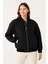Kadın Bomber Mont Ceket – Fermuarlı, Kapitone Içi Astarlı, Su Itici Kumaş, Regular Fit, Günlük Bahar & Kış Şık Rahat Stil - Siyah 6