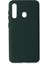 Samsung Galaxy M40 Kılıf Nano Içi Kadife Silikon - Koyu Yeşil 1