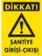 Dikkat Şantiye Giriş Çıkış Uyarı Levhası 25X35 KOD:1607 1