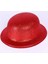 Bfs Kırmızı Renk Yuvarlak Simli Plastik Parti Şapkası 1