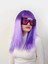 Bfs Lila Renk Uzun Düz Parti Peruğu 1
