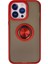 Ieg iPhone 15 Pro Kılıf Montreal Yüzüklü Silikon Kapak - Kırmızı 1