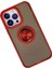 Ieg iPhone 15 Pro Kılıf Montreal Yüzüklü Silikon Kapak - Kırmızı 2