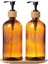 Amber Cam Ikili Sıvı Sabunluk Seti 500 ml Bambu Altlıklı 2