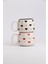 2 Kişilik Siyah Kırmızı Kalpli El Yapımı Double Seramik Kupa, Seramik Kupa, Mug, Handmade 5