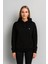 Unisex Siyah Kapüşonlu Sweatshirt – Oversize Rahat Kalıp, Yumuşak Kumaş, Kanguru Cepli 2