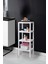 4 Katlı Beyaz Raf Kitaplık & Banyo Düzenleyicisi 100 cm 2