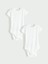 Cey Yeni Sezon Organik Kumaş Kız Bebek Çıtçıtlı Bodysuit 2'li 1
