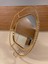 Tepsi Oval Aynalı Pirinç Döküm Altın 37X25 cm 2
