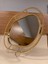Tepsi Oval Aynalı Pirinç Döküm Altın 37X25 cm 3
