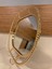 Tepsi Oval Aynalı Pirinç Döküm Altın 37X25 cm 5