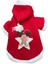 Yılbaşı Köpek Kıyafeti Yıldız Desenli Kırmızı Polar | Kapüşonlu Noel Köpek Kostümü | Küçük Irklar Için 2