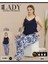 Lady Ince Askılı Büyük Beden Bayan Pijama Takımı 2