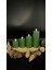 4 Adet 15-10-8-6 cm Yeşil Renk Batom LED Mum - 6 cm Çap 2