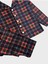 Erkek Çocuk Pamuklu Süet Kumaş Lacivert Bordo Ekose Desenli Uzun Kollu Gömlek Yaka Pijama Takımı 3