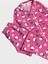 Kız Çocuk Pamuklu Süet Kumaş Pembe Hello Kitty Desenli Uzun Kollu Gömlek Yaka Düğmeli Pijama Takımı 3