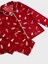 Kız Çocuk Pamuklu Süet Kumaş Kırmızı Çam Ağacı Yılbaşı Desen Gömlek Yaka Düğmeli Pijama Takımı 4