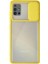 Ieg Samsung Galaxy A71 Kılıf Palm Buzlu Kamera Sürgülü Silikon - Sarı 1