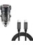 Transparent 45W Pd/qc Mini Araç Şarj Cihazı ve 1 Metre Hızlı Şarj ve Kablosu L35 - Tct-01 1
