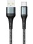 Örgülü USB A-C Hızlı Şarj Kablosu, Siyah (100 Cm) 2
