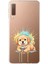 Samsung Galaxy A7 2018 ile Uyumlu Splash Köpek Tasarımlı Slimfit Şeffaf Silikon Kılıf 1