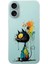 iPhone 16 ile Uyumlu Splash Kedi Tasarımlı Şeffaf Silikon Kılıf 1