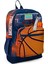Dört Bölmeli Turuncu Lacivert Basketbol Desenli Ilkokul Sırt Çantası - Erkek Çocuk 1