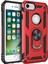 6s Plus Için Kılıf Military Ring Holder Kırmızı [ 6s Plus ile Uyumlu Kılıf - Kırmızı] 1