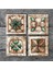 Fas Desenli Taş Altlığı Seti - 4 Parça - Dekoratif, Mutfak Aksesuarı, 10X10 Cm, Kaydırmaz Tabanlı, Şık ve Dayanıklı SC145 2